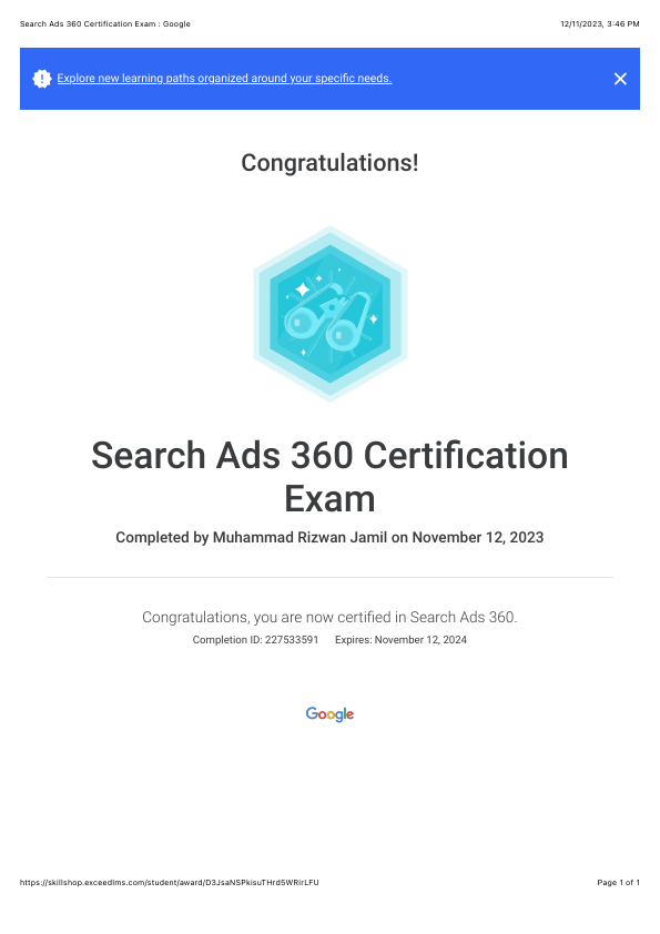 Search Ads 360 Certification Exam : Google.pdf