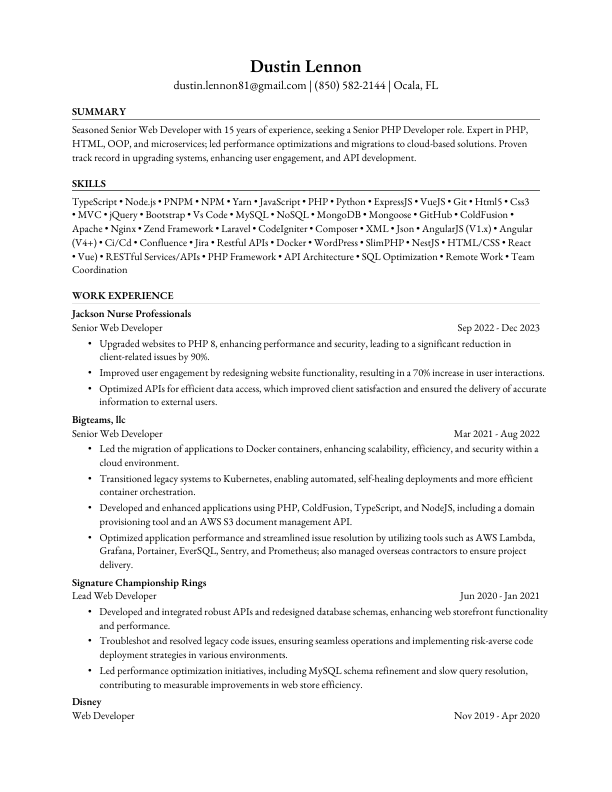 Senior PHP Developer - Resume.pdf