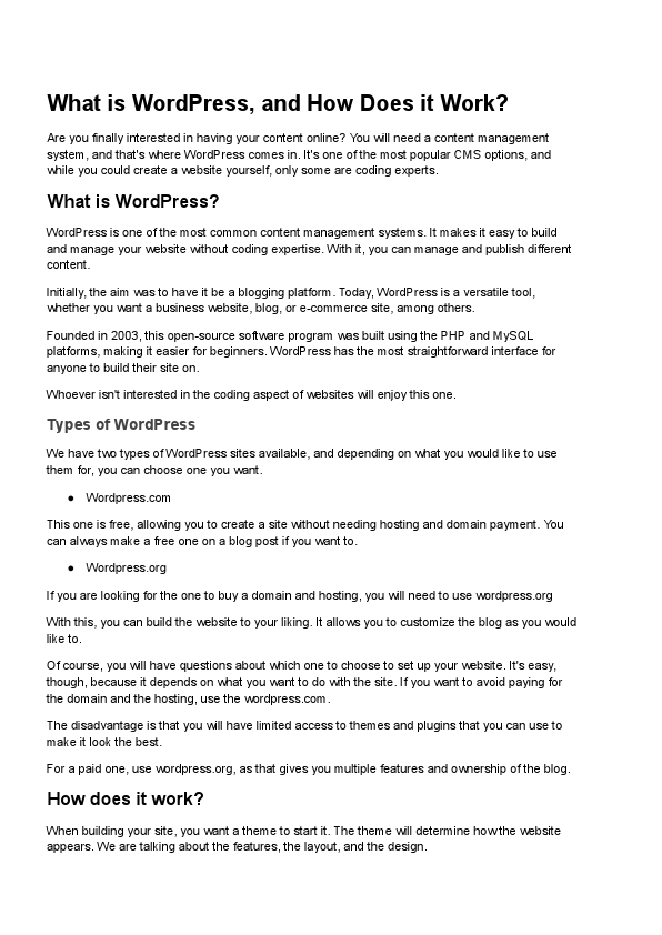 What is WordPress, and how does it work.pdf
