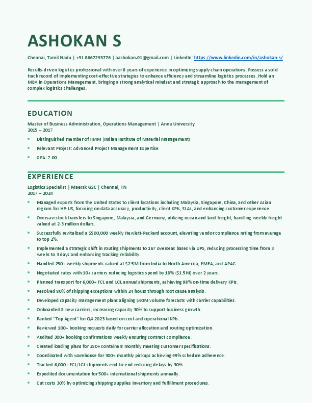 AshokanS_Logistics Specialist_Resume_updated.pdf