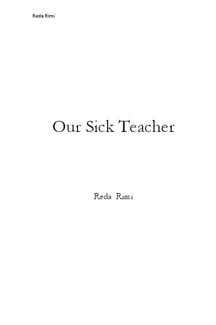 Our Sick Teacher Short story.pdf
