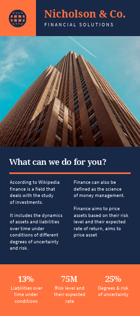 Financial Business Rack Card in Orange Dark Blue Modern Corporate Style.pdf