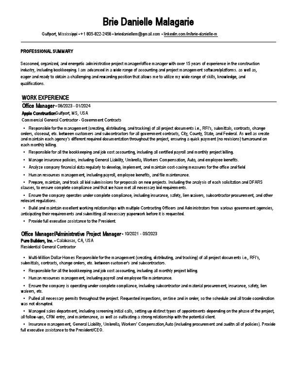 2024 - Resume - Brie Malagarie - Plain Text.pdf