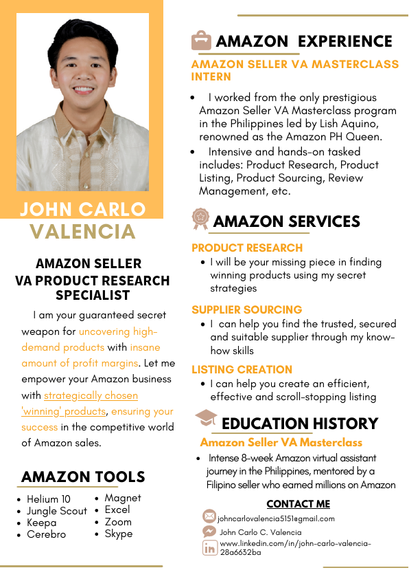 Amazon Seller  VA Product Research Expert Resume.pdf