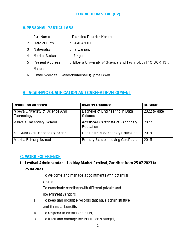 BLANDINA KAKORE'S CV..pdf