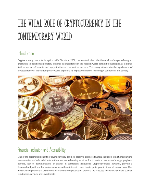The Vital Role of Cryptocurrency in the Contemporary World.pdf