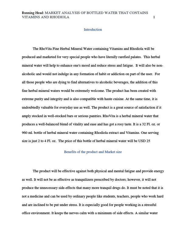 Market analysis of bottled water that contains Vitamins and Rhodiola Final version.pdf