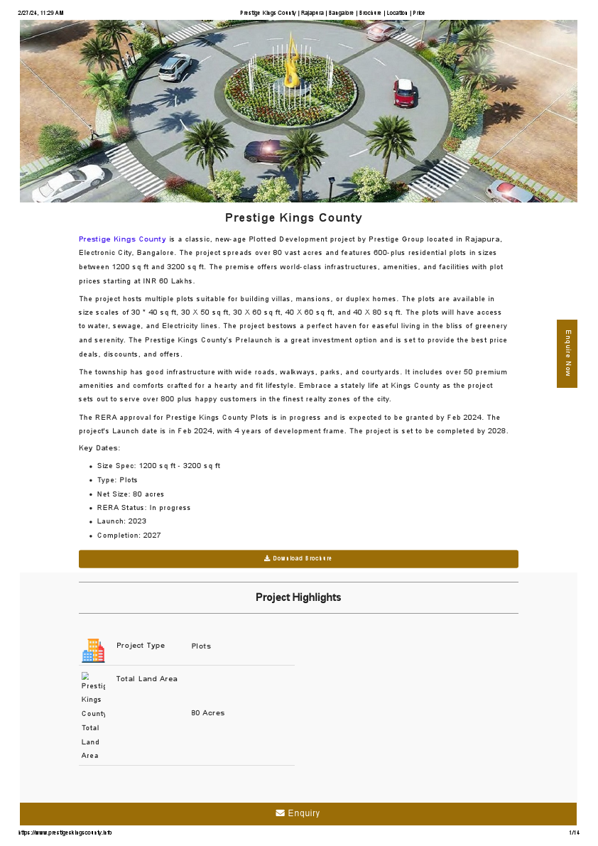 Prestige Kings County _ Rajapura _ Bangalore _ Brochure _ Location _ Prices.pdf