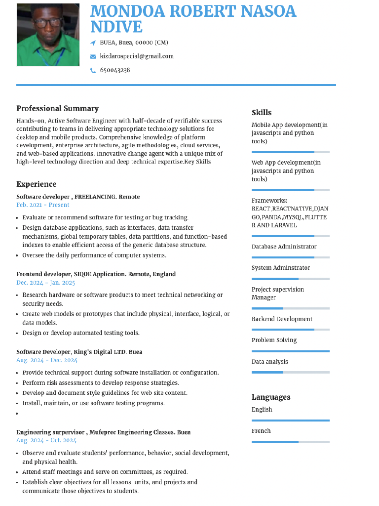 Mondoa Robert's Resume (CV).pdf