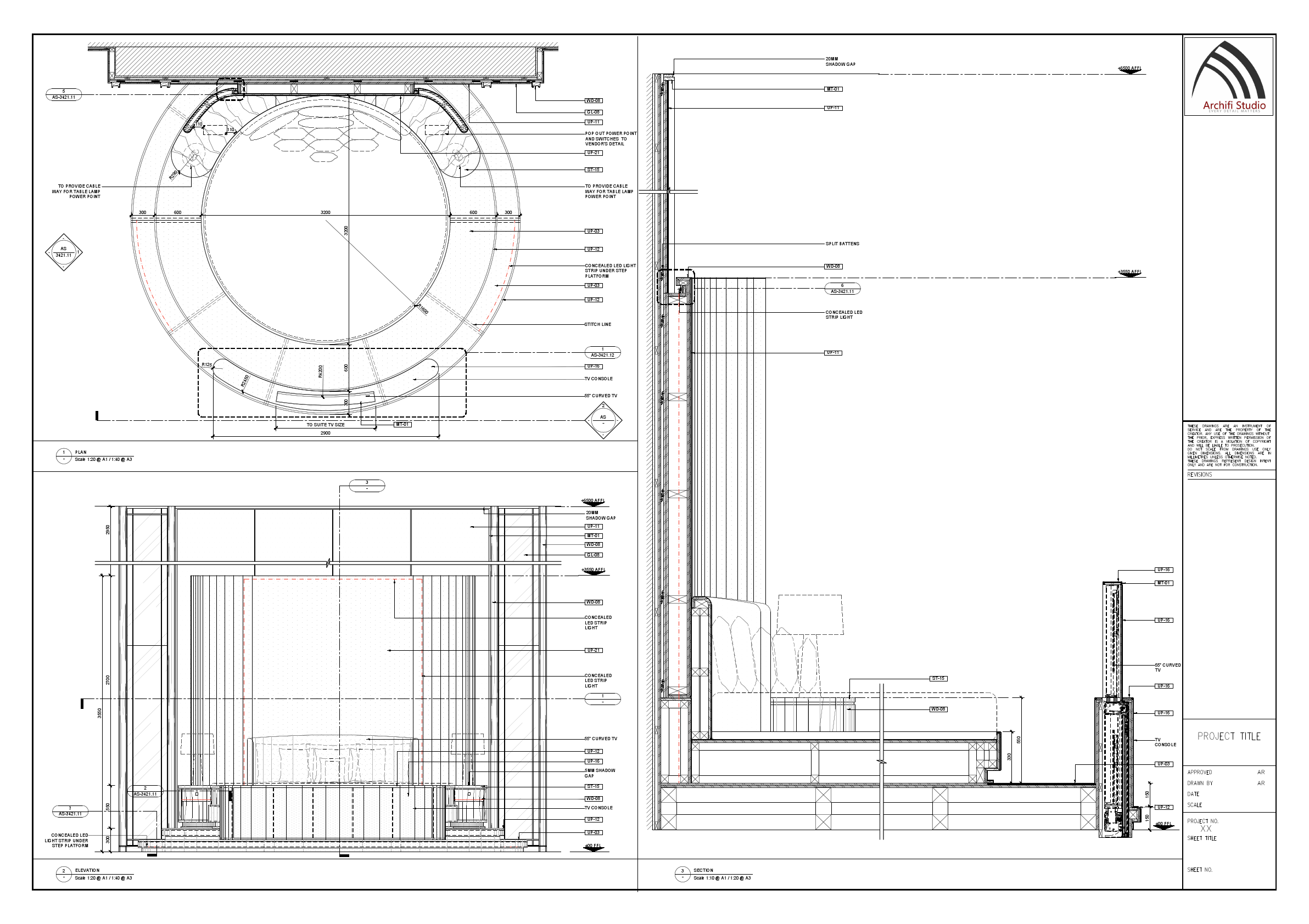 AS-3421.10~12 Master Bedroom 1 Headboard,Bed & TV Console Detail-AS-3421.10.pdf