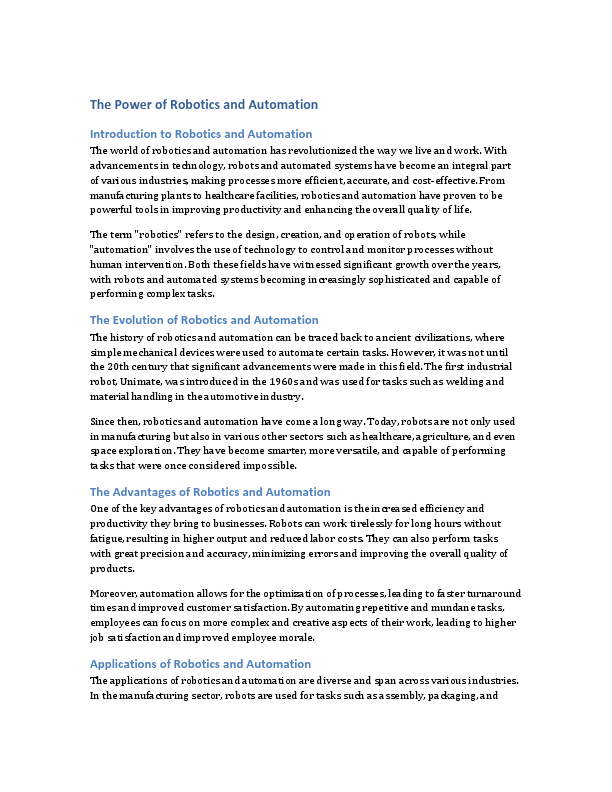 The Power of Robotics and Automation.pdf