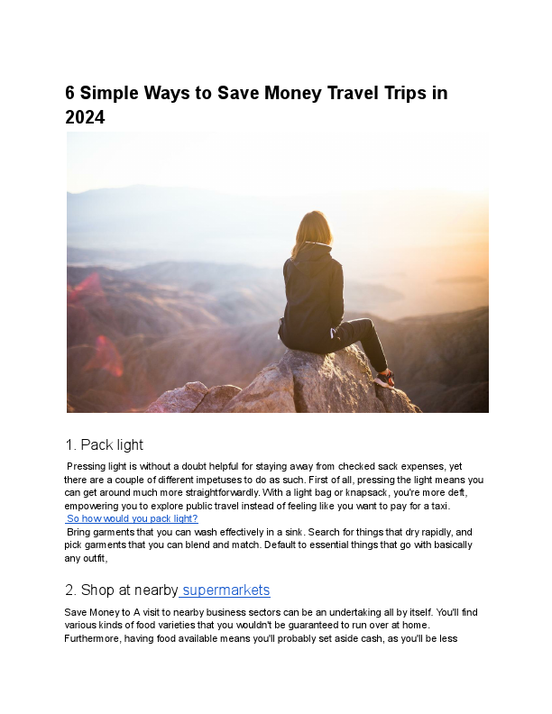 6 Simple Ways to Save Money  Travel Trips in 2024.pdf