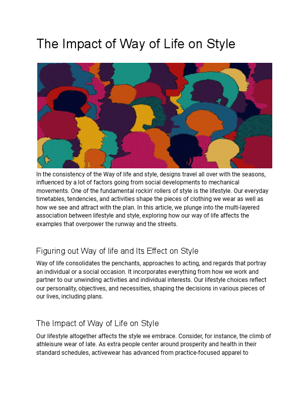 The Impact of Way of Life on Style.pdf