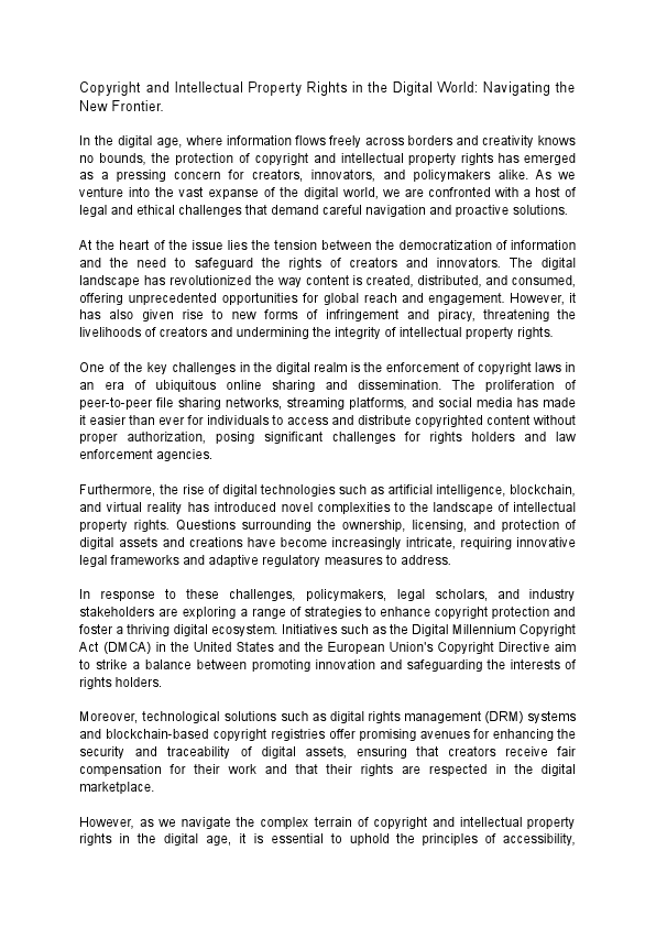 Copyright and Intellectual Property Rights in the Digital World_ Navigating the New Frontier.pdf