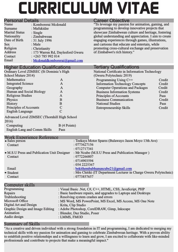 Komborerai M Mafukidze CV.pdf