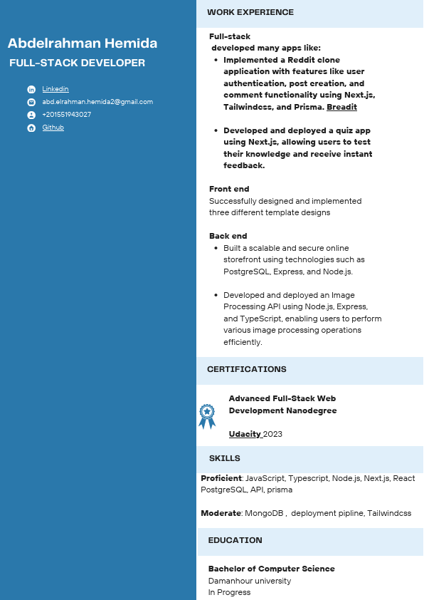 Blue Light Blue Color Blocks Flight Attendant CV.pdf