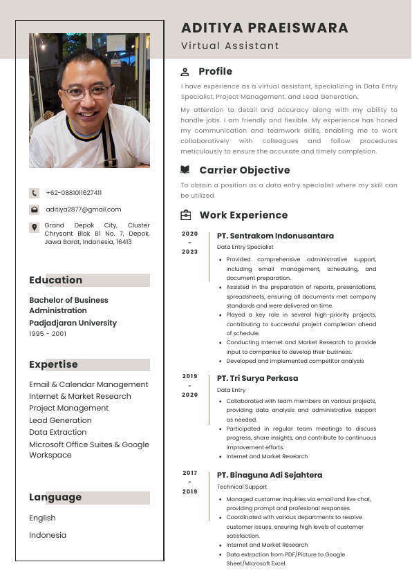 CV Resume Aditiya Praeiswara.pdf