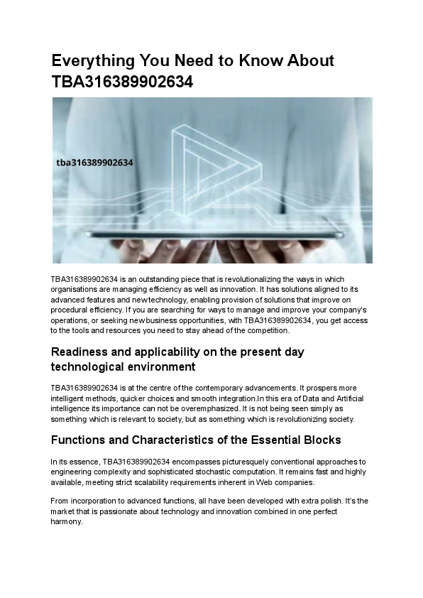 Everything You Need to Know About TBA316389902634.pdf