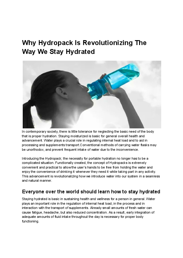 Why Hydropack Is Revolutionizing The Way We Stay Hydrated.pdf