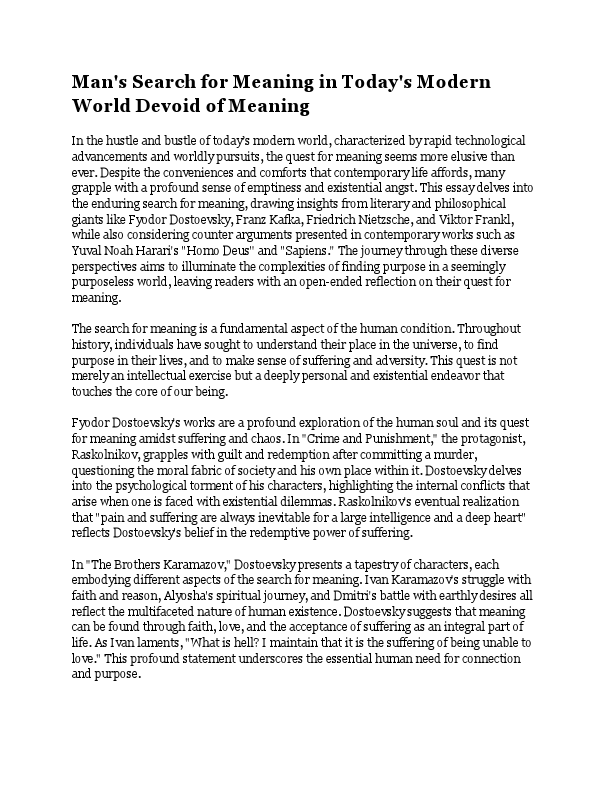Man's Search for Meaning in Today's Modern World Devoid of Meaning.pdf