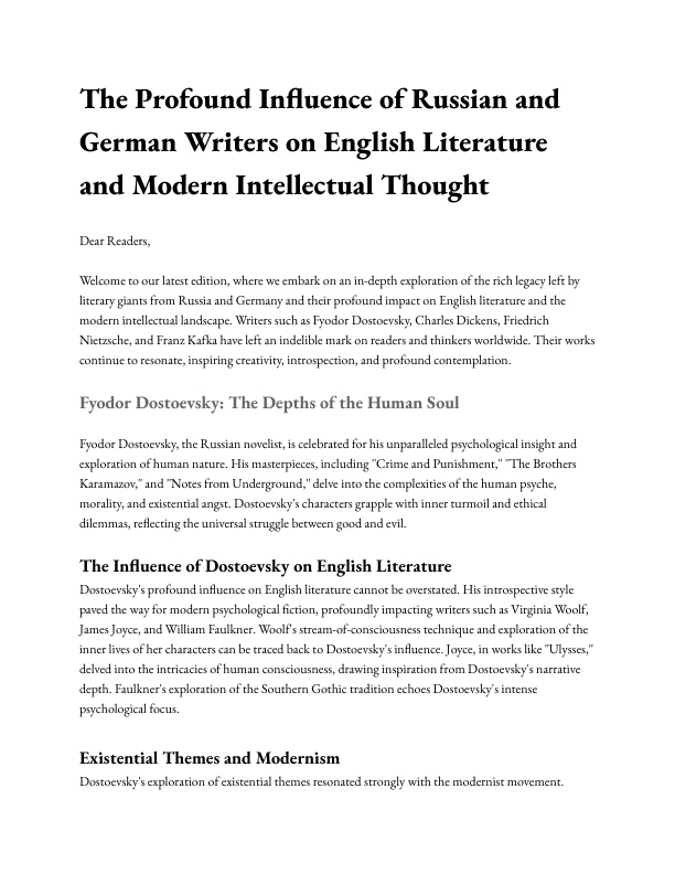 The Profound Influence of Russian and German Writers on English Literature and Modern Intellectual Thought.pdf