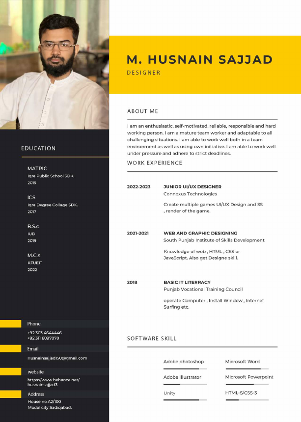 Husnain Sajjad CV (Job).pdf