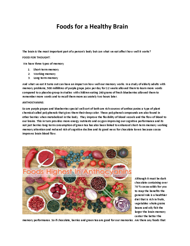 Memory is our ability to recall information from recent or distant past but can what we eat affect how well it works (1).pdf