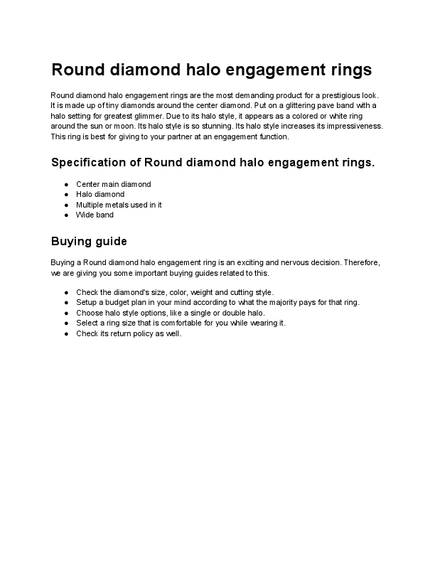 Round diamond halo engagement rings.pdf