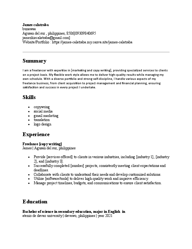 James calatraba resume.pdf