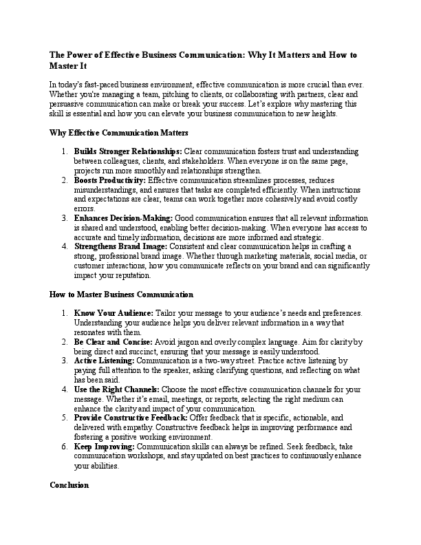 The Power of Effective Business Communication 2.pdf