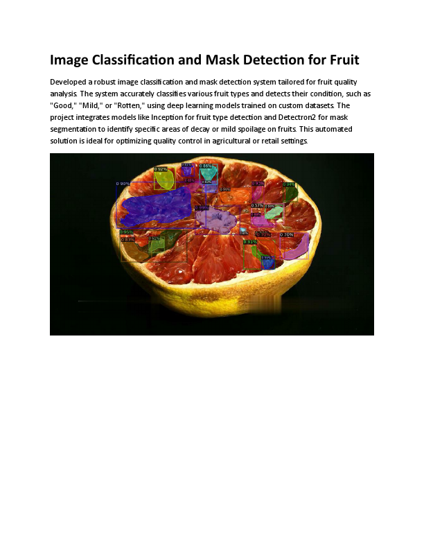 Image Classification and Mask Detection for Fruit.pdf