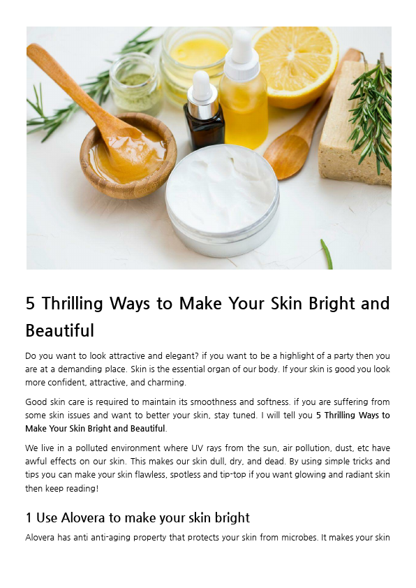 5 thrilling ways to make your skin bright and beautiful .pdf