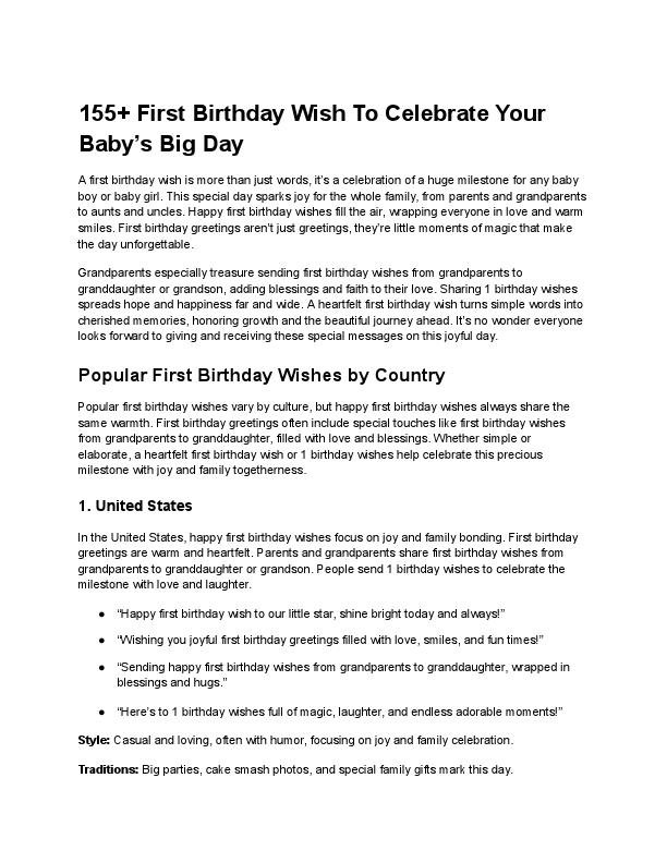 155+ First Birthday Wish To Celebrate Your Baby’s Big Day.pdf