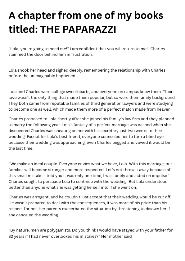 A chapter from one of my books titled THE PAPARAZZI.pdf