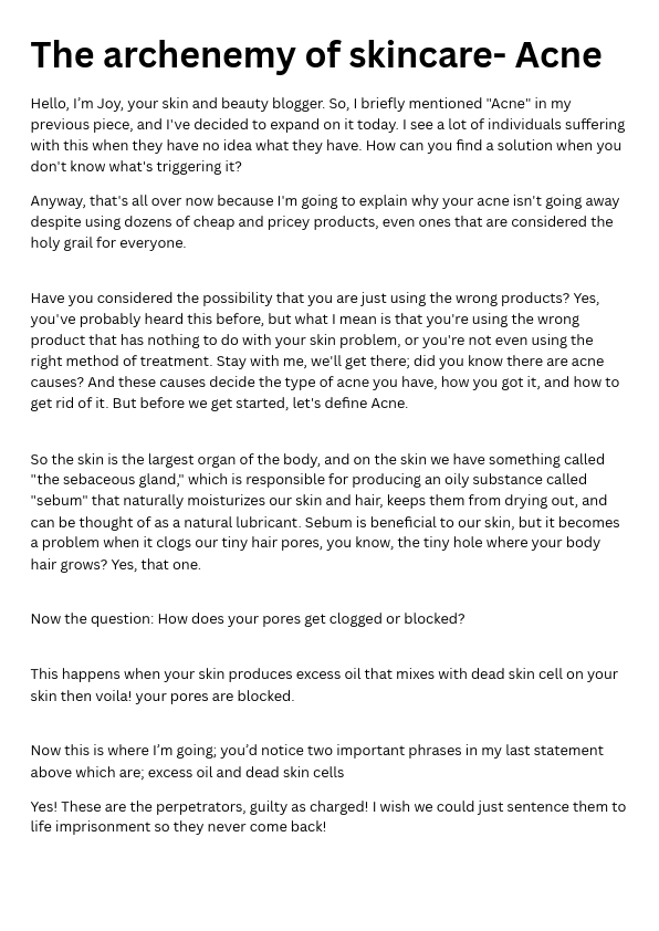 The archenemy of skincare- Acne.pdf