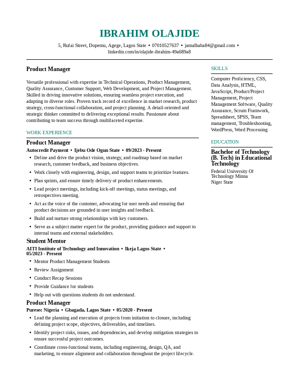 Ibrahim Olajide Product Manager.pdf