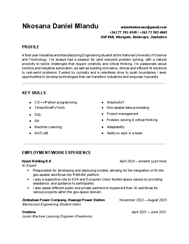 Nkosana Daniel Mlandu - CV.pdf
