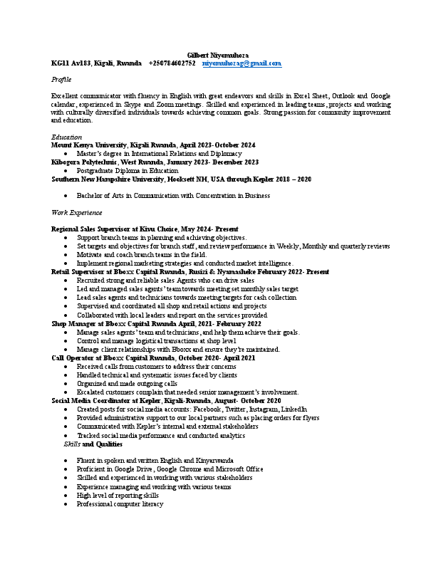 Niyomuhoza Gilbert CV.pdf