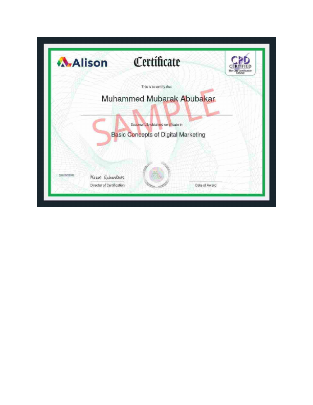 CERTIFICATES OBTAINED FROM ALISON PLATFORM BY ABUBAKAR MUHAMMED MUBARAK.pdf