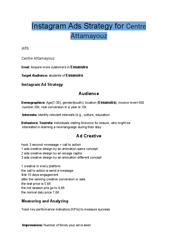 Instagram Ads Strategy for Centre Attamayouz.pdf