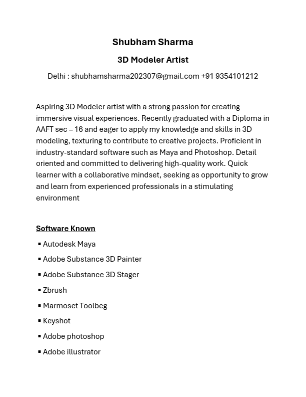 Shubham Sharma 3D Modeler Artist Delhi  shubhamsharma202307@.pdf