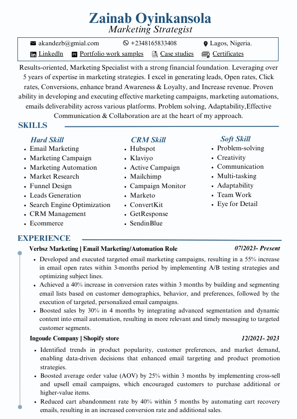 Result Oriented Marketing Strategist__ Helping Startups, Founders, Entrepreneur Thrive with Marketing strategies  Email Marketing Campaign Specialist  Email Marketing Automation Specialist  Sales  (2) (2).pdf
