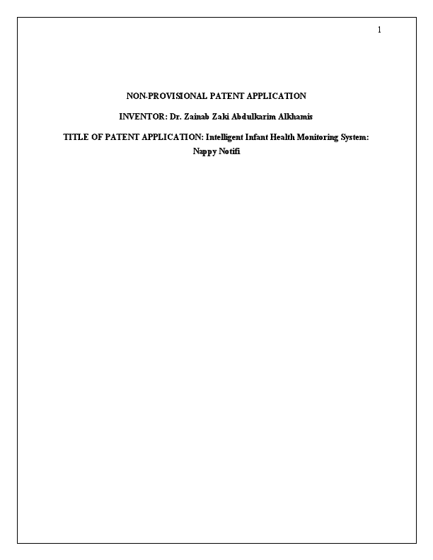 PATENT APPLICATION- Intelligent Infant Health Monitoring System-Nappy Notifi.pdf