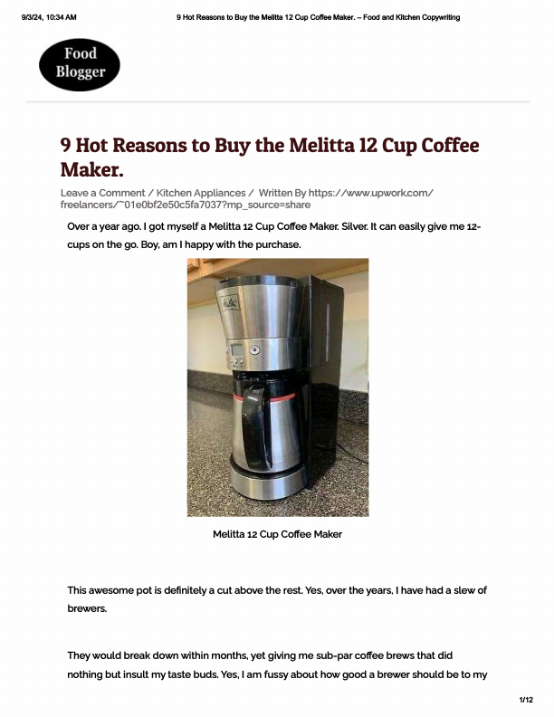 9 Hot Reasons to Buy the Melitta 12 Cup Coffee Maker..pdf