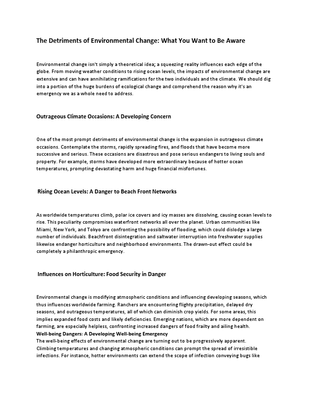 The Detriments of Environmental Change.pdf