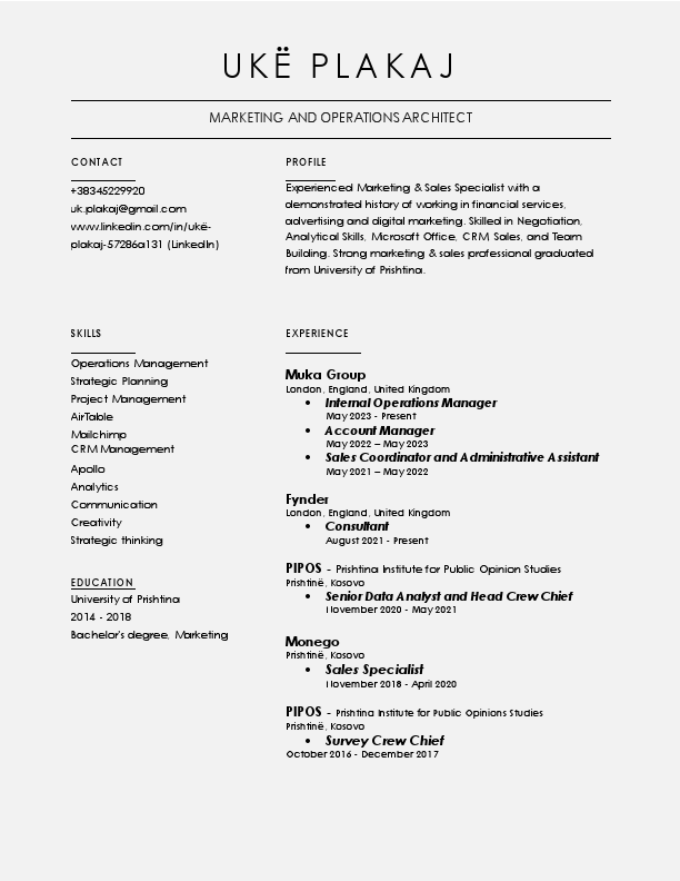 Ukë Plakaj - Resume.pdf