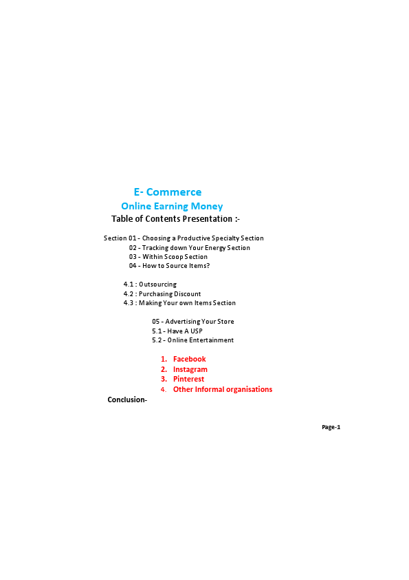 E-Commerce (Online Earning Money ).pdf