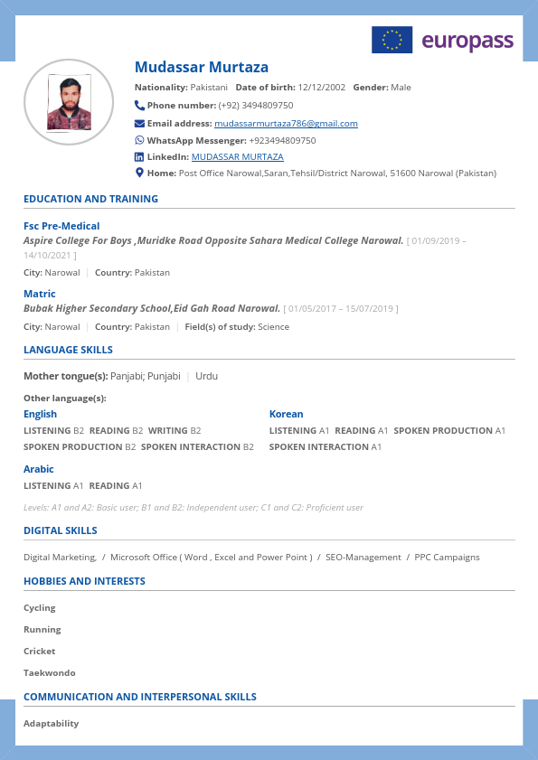 Mudassar murtaza cv europass.pdf