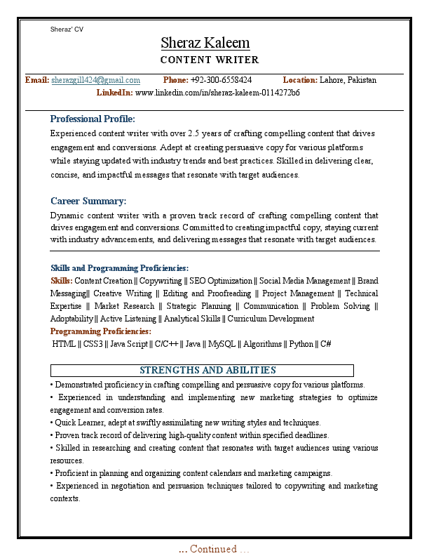 Sheraz 's CV (content writer).pdf