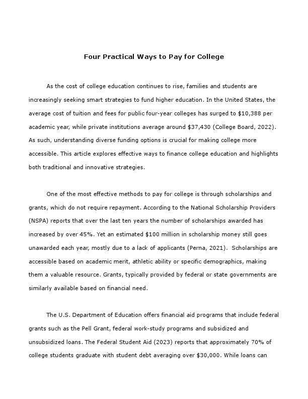 Four Practical Ways to Pay for College.pdf
